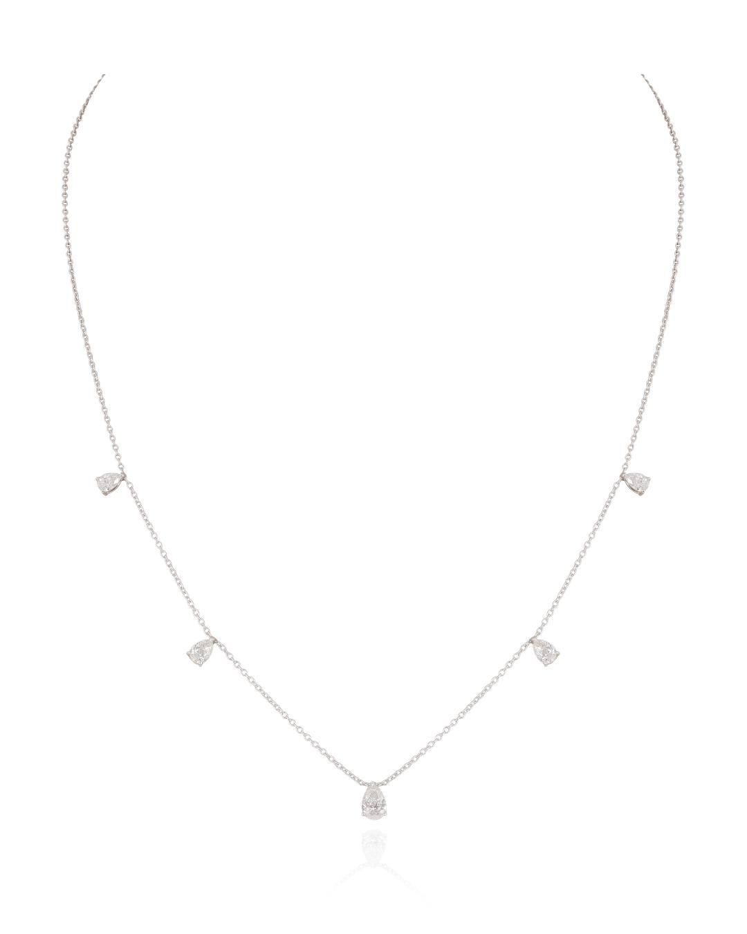BELLA' PEAR Diamond Choker Necklace