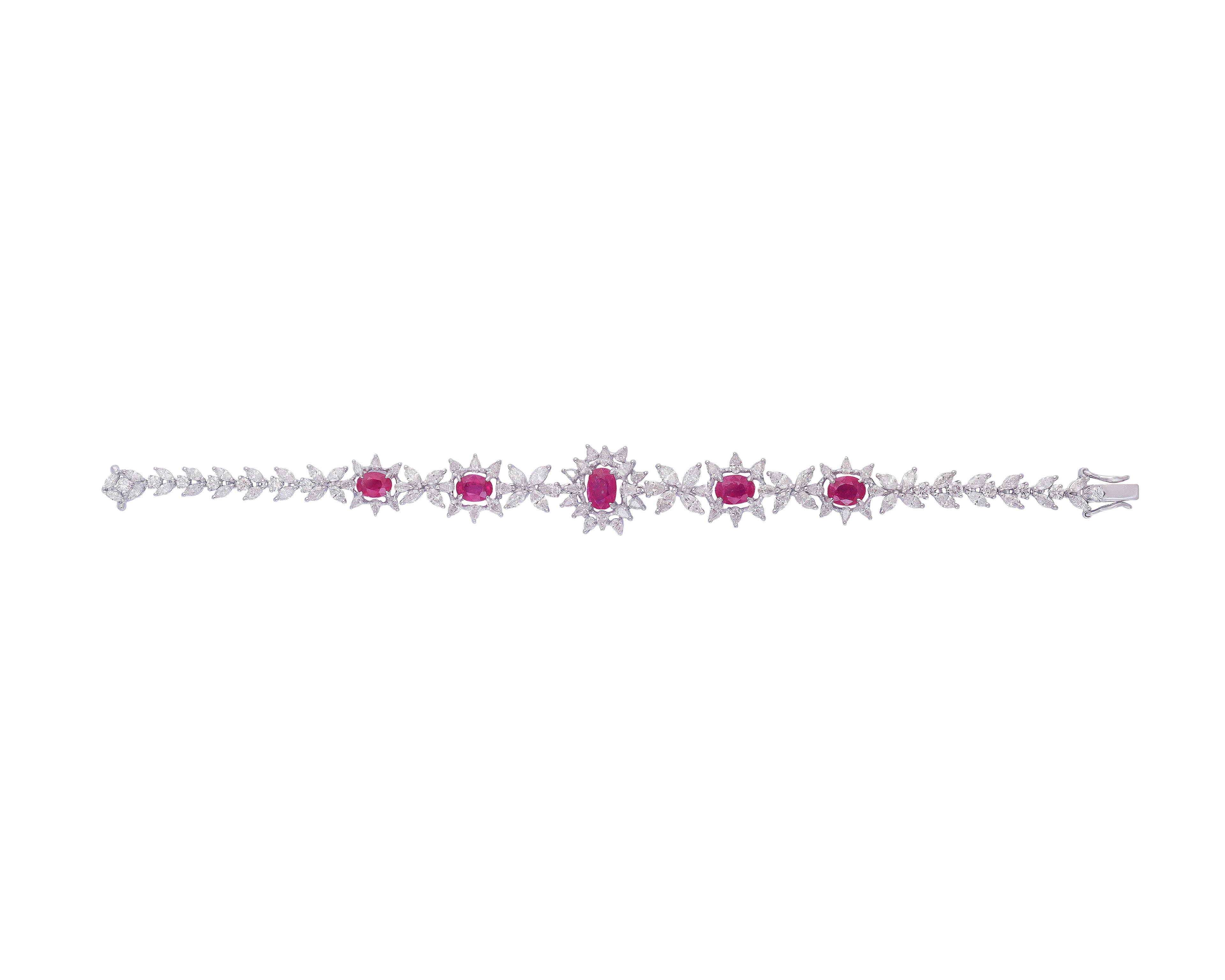 RUBINA' RUBIES AND DIAMOND BRACELET
